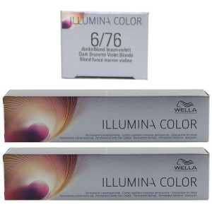 Wella Illumina 2 x 60 ml 6/76 dunkelblond braun violett