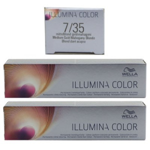 Wella Illumina 2 x 60 ml 7/35 mittelblond gold mahagoni
