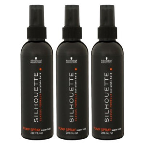 Schwarzkopf Silhouette Classic Formular 3 x 200 ml Pump Haarspray Super Hold