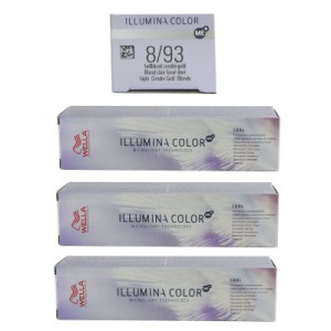Wella Illumina 3 x 60 ml 8/93 hellblond cendre gold