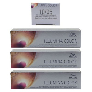 Wella Illumina 3 x 60 ml 10/05 hell lichtblond natur mahagoni