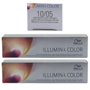 Wella Illumina 2 x 60 ml 10/05 hell lichtblond natur mahagoni