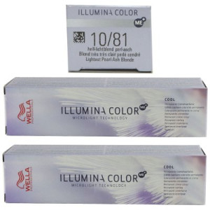 Wella Illumina 2 x 60 ml 10/81 hell lichtblond perl asch