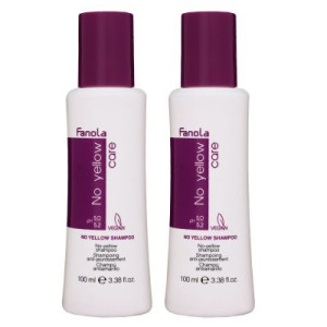 Fanola No Yellow Shampoo 2 x 100 ml für Blondes Haar Silbershampoo