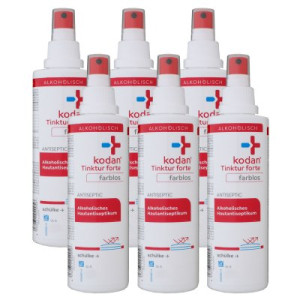 Schülke kodan Tinktur forte farblos 6 x 250 ml alkoholisches Hautdesinfektion