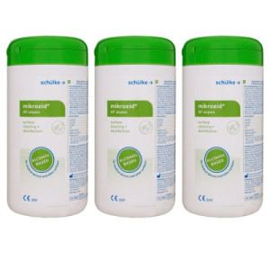 Schülke mikrozid AF wipes alkoholische Desinfektionstücher 3 x 150 Stück Dose