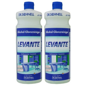 Dr. Schnell Levante 2 x 1 Liter Konzentrat Alkohol und Glanz Reiniger Flächen