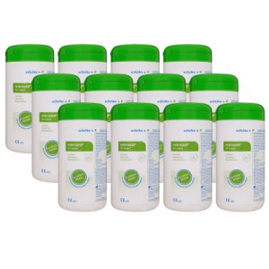 Schülke mikrozid AF wipes alkoholische Desinfektionstücher 12 x 150 Stück Dose