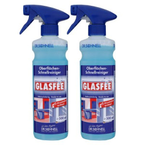 Dr. Schnell Glasfee 2 x 500 ml Glasreiniger mit Sprühkopf Spray