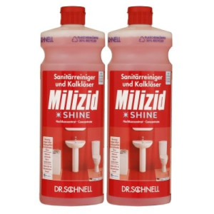 Dr. Schnell Milizid Shine 2 x 1 Liter 3 Phasen Sanitärreiniger Kalklöser