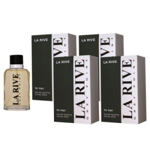 La Rive Grey Point 4 x 90 ml Eau de Toilette EDT Herrenduft