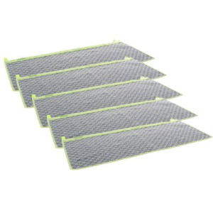 5 x Greenspeed Hydra Scrub Mikrofasermopp 54 x 25 cm grau grün