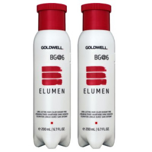 Goldwell Elumen 2 x 200 ml BG@6 Haarfarbe permanente farbintensive Farbe