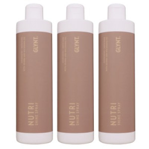 Glynt Nutri Shine Spray 3 x 500 ml Haaröl mit Jojoba & Macadamia Nachfüller
