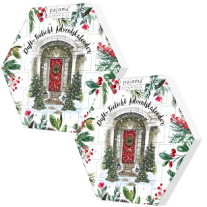 2 x Pajoma Adventskalender 24 Duft Teelichte & 1 Teelichthalter
