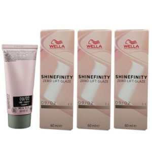 Wella Shinefinity Glaze Natural 3 x 60 ml 09/02 Soft Sage Tönung Neu