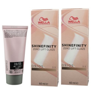 Wella Shinefinity Glaze Natural 2 x 60 ml 09/05 Silk Blush Tönung Neu