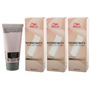 Wella Shinefinity Glaze Natural 3 x 60 ml 04/07 Bitter Chocolate Tönung Neu