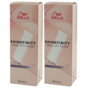 Wella Shinefinity Glaze Cool 2 x 60 ml 09/81 Platinum Opal Tönung