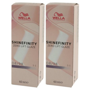 Wella Shinefinity Glaze Cool 2 x 60 ml 08/98 Silver Pearl Tönung