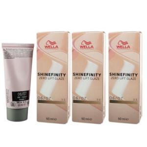 Wella Shinefinity Glaze Natural 3 x 60 ml 06/07 Deep Walnut Tönung Neu