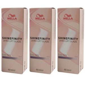 Wella Shinefinity Glaze Cool 3 x 60 ml 04/65 Deep Cherry Tönung
