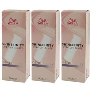 Wella Shinefinity Glaze Cool 3 x 60 ml 09/81 Platinum Opal Tönung