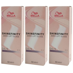 Wella Shinefinity Glaze Cool 3 x 60 ml 06/6 Cherry Wine Tönung