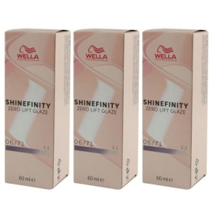 Wella Shinefinity Glaze Cool 3 x 60 ml 06/71 Frostet Chesnut Tönung