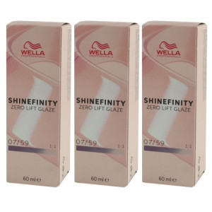 Wella Shinefinity Glaze Cool 3 x 60 ml 07/59 Strawberry Wine Tönung