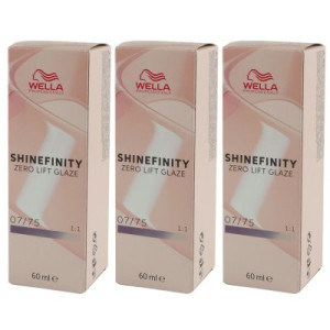 Wella Shinefinity Glaze Cool 3 x 60 ml 07/75 Rasberry Latte Tönung
