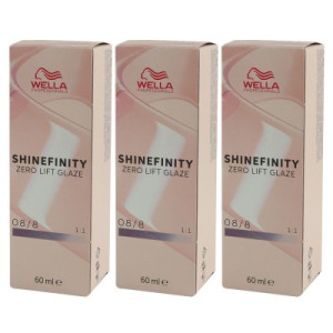 Wella Shinefinity Glaze Cool 3 x 60 ml 08/8 Blue Pearl Tönung
