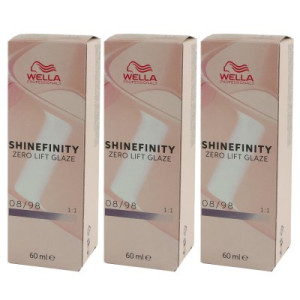 Wella Shinefinity Glaze Cool 3 x 60 ml 08/98 Silver Pearl Tönung
