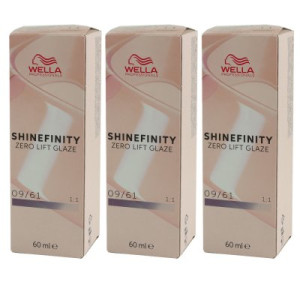 Wella Shinefinity Glaze Cool 3 x 60 ml 09/61 Iced Platinum Tönung