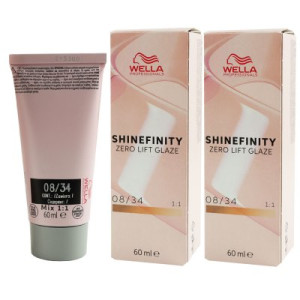 Wella Shinefinity Glaze Warm 2 x 60 ml 08/34 Spice Ginger Tönung