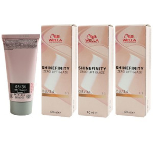 Wella Shinefinity Glaze Warm 3 x 60 ml 08/34 Spice Ginger Tönung