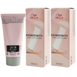 Wella Shinefinity Glaze Warm 2 x 60 ml 08/38 Honey Latte Tönung
