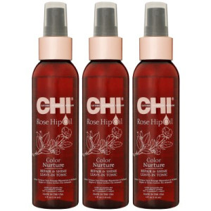 CHI Rose Hip Oil 3 x 118 ml Repair & Shine Leave In Serum