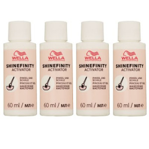 Wella Shinefinity Glaze Activator Brush Bowl 2 % 4 x 60 ml Entwickler H2O2