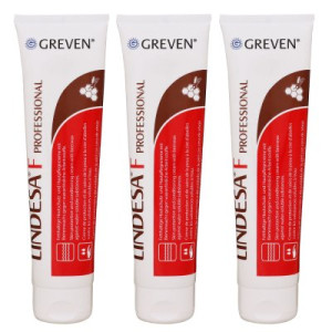 Lindesa F Professional 3 x 100 ml Fetthaltige Hautschutzcreme mit Bienenwachs
