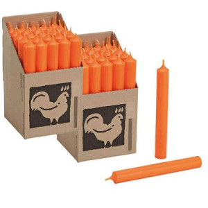2 x 25 Stabkerzen Orange 250 x 22 mm Kerzenfarm Kerzen Candle
