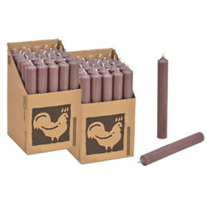 2 x 25 Stabkerzen Schlamm - Erdig 250 x 22 mm Kerzenfarm Kerzen Candle