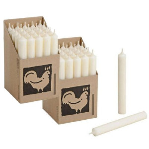 2 x 25 Stabkerzen Elfenbein - Ivory 250 x 22 mm Kerzenfarm Kerzen Candle