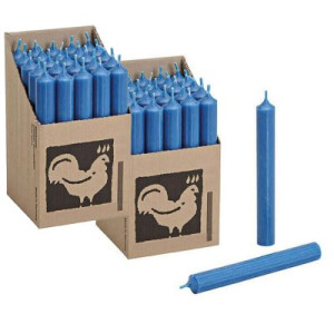 2 x 25 Stabkerzen Petrol 250 x 22 mm Kerzenfarm Kerzen Candle