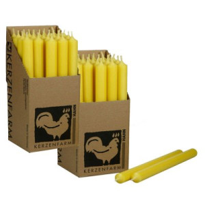 2 x 25 Stabkerzen Pastellgelb 250 x 22 mm Kerzenfarm Kerzen Candle