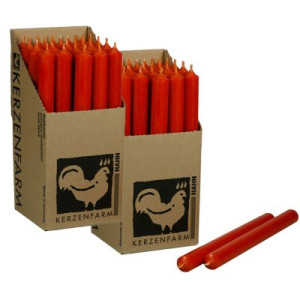 2 x 25 Stabkerzen Rost 250 x 22 mm Kerzenfarm Kerzen Candle