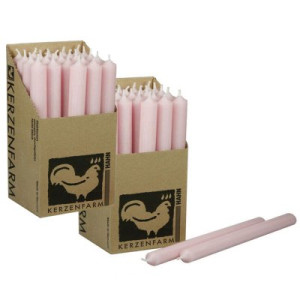 2 x 25 Stabkerzen Pastellaltrosa 250 x 22 mm Kerzenfarm Kerzen Candle