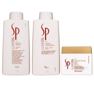 Wella SP Luxe Oil 1000 ml Shampoo & 1000 ml Conditioner & 400 ml Haarmaske