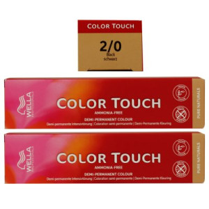 Wella Color Touch 2 x 60 ml 2/0 schwarz