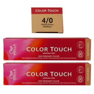 Wella Color Touch 2 x 60 ml 4/0 mittelbraun